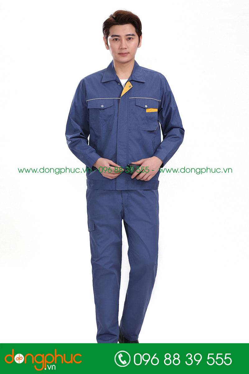 Mẫu bảo hộ màu xanh đậm phối vàng